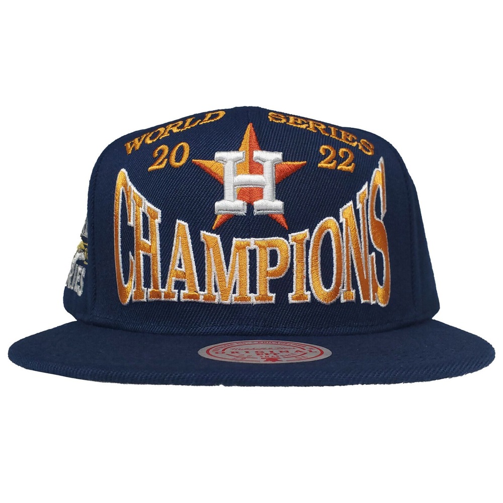 Houston Astros Mitchell & Ness MLB Snapback Hat Cap 2022 Champions Navy NWT